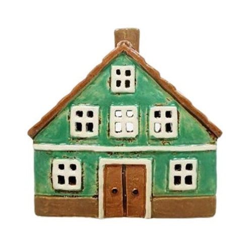 Keramikhus, Grönt, H 14,5cm