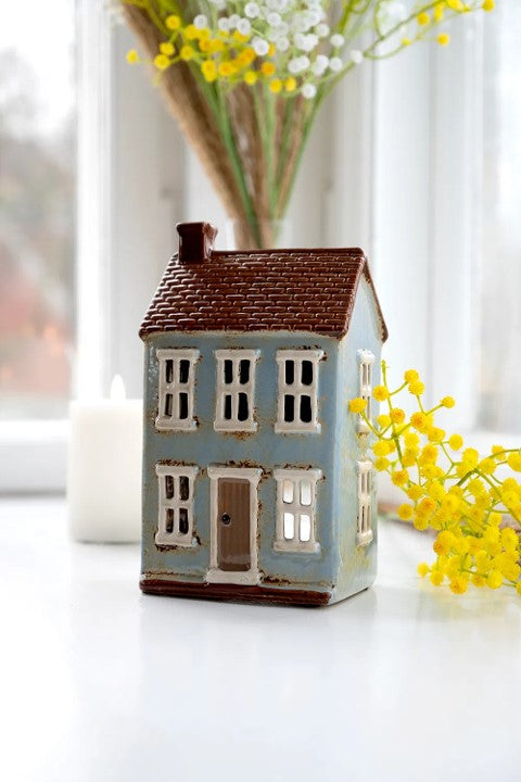 Keramikhus, Blått, H 23cm