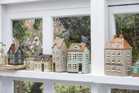 Keramikhus, Ljusgrönt, H 20cm