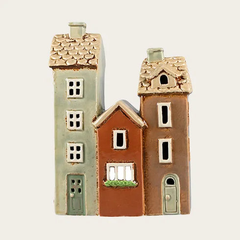 Keramikhus, Brunt, H 19cm