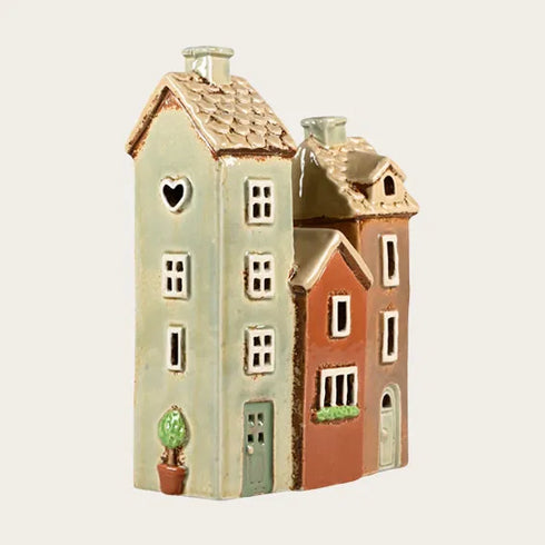 Keramikhus, Brunt, H 19cm