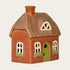 Ceramic house, Brown/Red, H 12cm