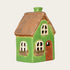 Keramikhus, H 14cm, Grönt