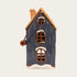 Ceramic house with handle, Dark blue, H 22cm