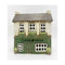 Ceramic House, Green/White, H 15.5cm