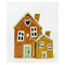 Ceramic house, Yellow/Brown, H 15cm