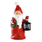 Jultomte med lykta, H 38cm, Röd