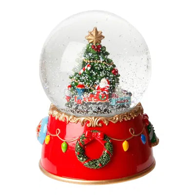 Snöglob med musik, H14cm, Poly/Glas, Flerfärgad