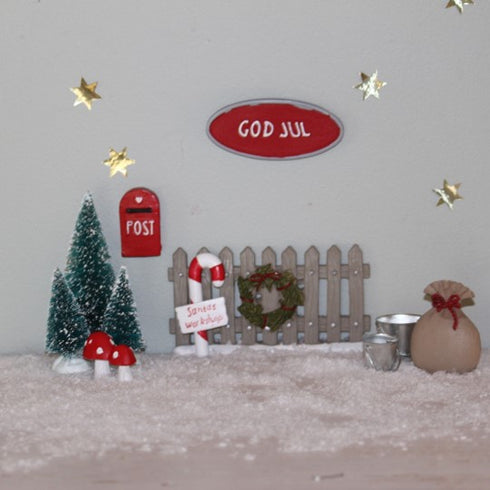 God Jul Skylt till Nissedörr