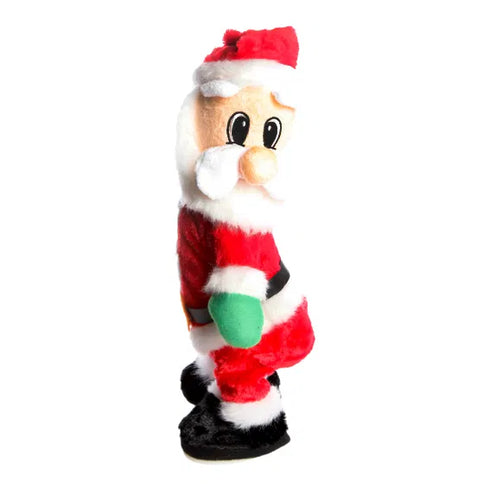 Twerking Santa, H35cm, Plysch, Röd