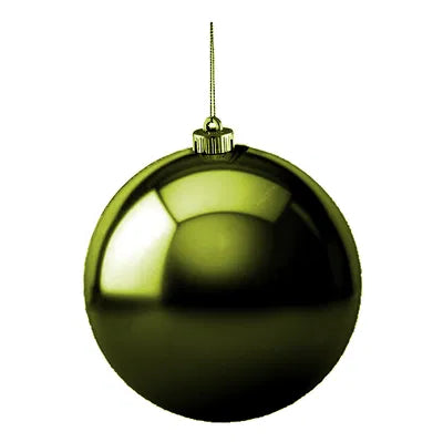 Julkula, Grön, glänsande, Dia20cm, Plast