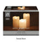 Stearinljus, LED, 3/set, H10/12,5/15cm, Vit