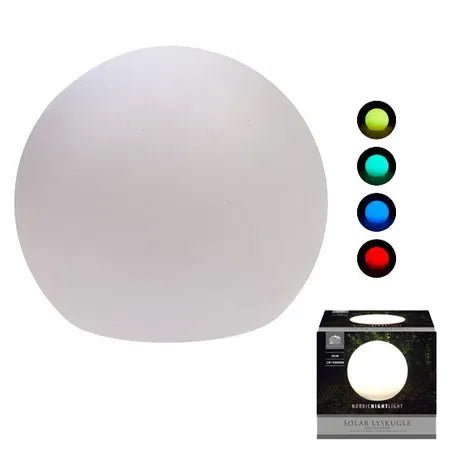 Solar LED boll medium m/LED,H25xW23cm