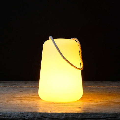 LED-lampa med rephandtag,H15xW11cm, vit