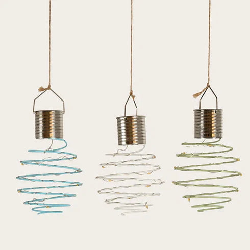 Solcellsdrivna glödlampor för upphängning, 3 ass