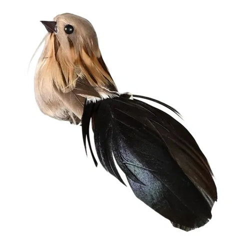 Fågel på klämma, H4,5cm, Frigolit, Natur, 6ass