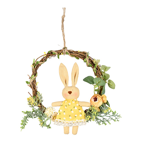 Krans, H 26cm, Dia. 24cm, Gul