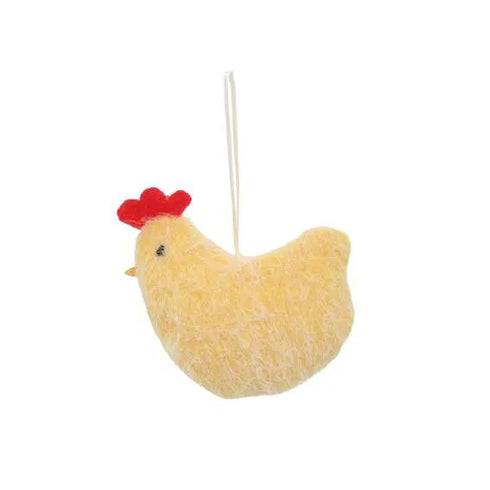 Påskkyckling, H 9cm, Polyester, Gul