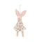 Påskhare, tjej, H 9cm, Polyester, Rosa