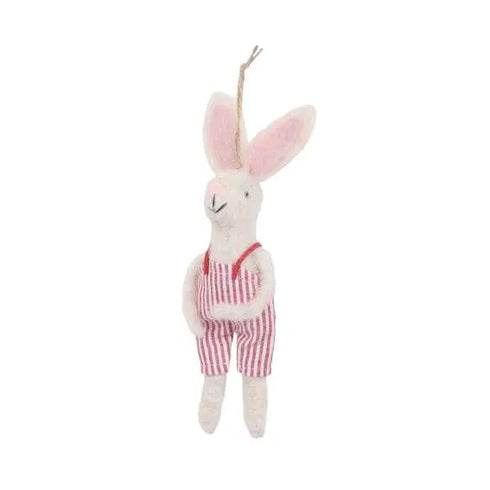 Påskhare, kille, H 9cm, Polyester, Rosa