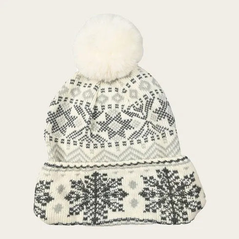 Mössa med stjärnmönster, H24cm Akryl, Grå