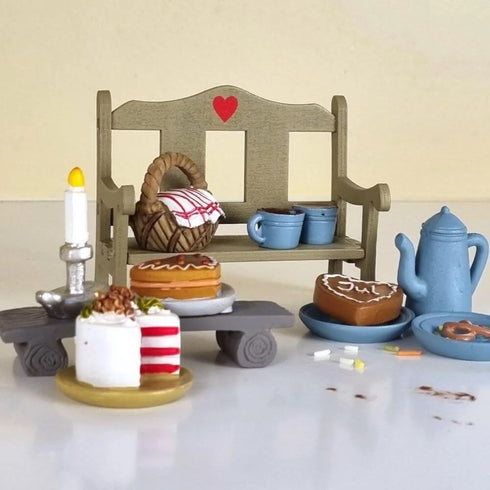 Wooden bench for Elf door