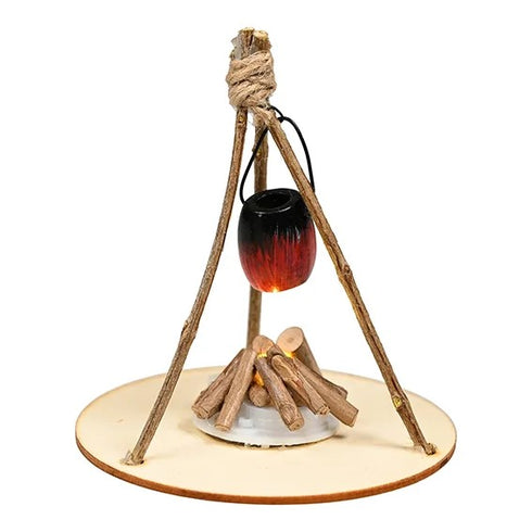 Lägereld med LED till Nissedörr