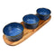 Bowls, with tray, H4.5xDia8.5/W10xD31cm