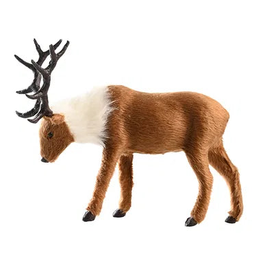 Älg, H15,5cm, Fuskpäls, Brun