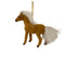 Häst för upphängning, H 11cm, Brun