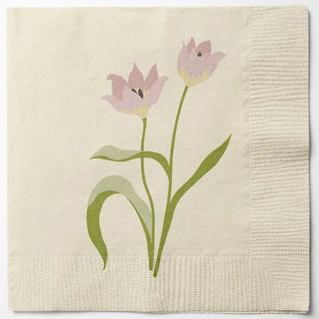 Servetter, 3-lags, Gul/Beige, Hello Spring