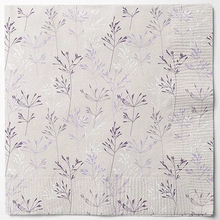 Servetter, 3-lags, Grå/Lila, Hello Spring