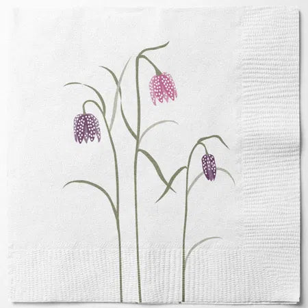 Servetter, 3-lags, Vit, Hello Spring