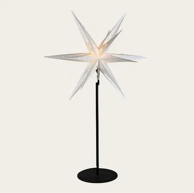 Stjärna med LED, 18-spetsar, H 50xDia.30cm