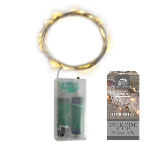 Ljusslinga med 50LED, L 4,9m, Varmvit