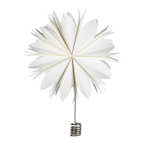 Toppstjärna rund, Dia,30cm, Vit