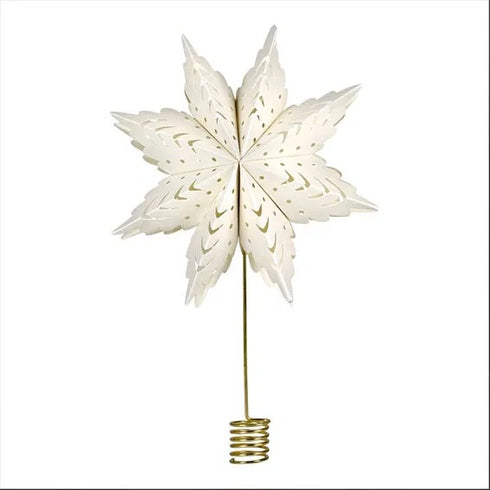 Toppstjärna 8 spetsar, Dia.30cm, Vit