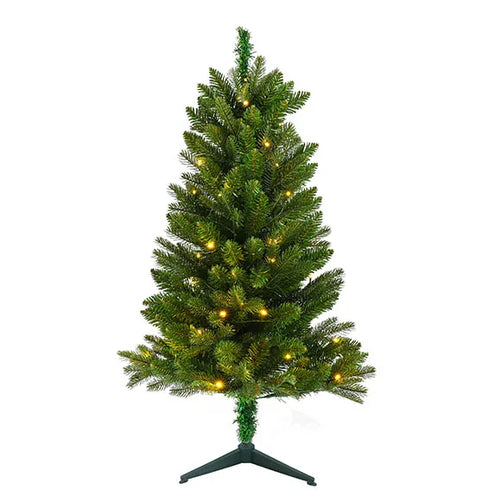 Konstgjord julgran, med LED, 50 st, H 90cm, Dia55cm, Grön