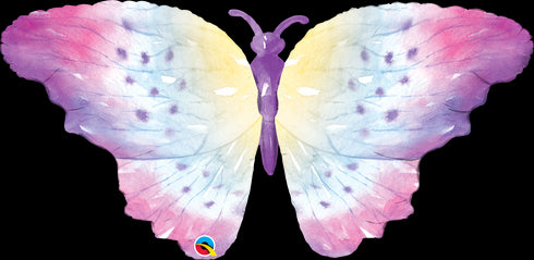 44" SHAPE QX FOIL PRINT 001CT WATERCOLOR BUTTERFLY