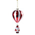 Tomte & Luftballong för upphängning, H 16,5cm, Röd