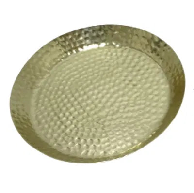 Bricka, rund, Dia13cm Järn, Guld