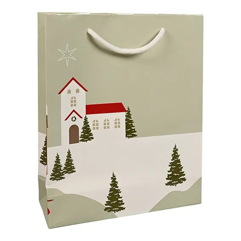 Presentpåse, Winter City, H 24cm