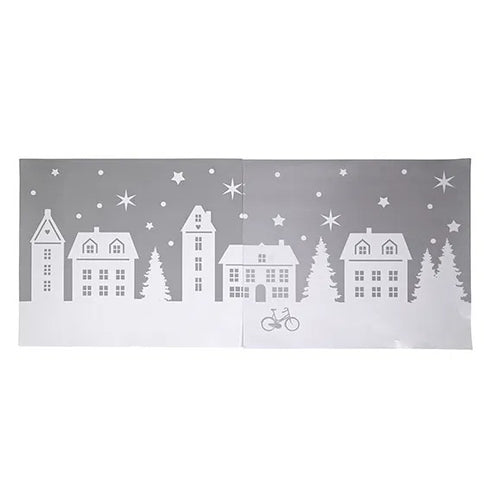 Fönsterdekaler, Winter City, H 35cm
