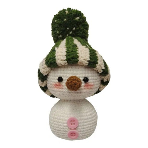 DIY, virkad Snögubbe, H 15cm