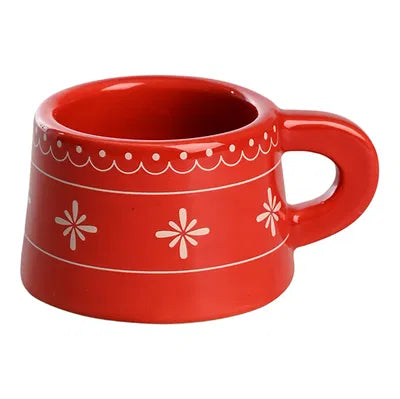 Ljusstake, H5cm, Keramik, Röd