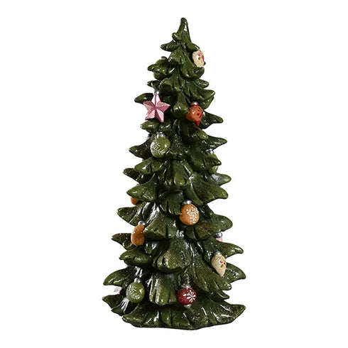 Vackert utsmyckad julgran, H 21cm, Grön