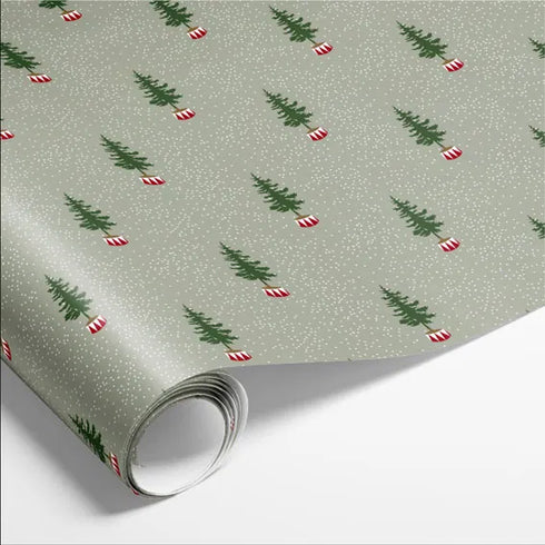 Presentpapper - "Julgranar" - 10 m