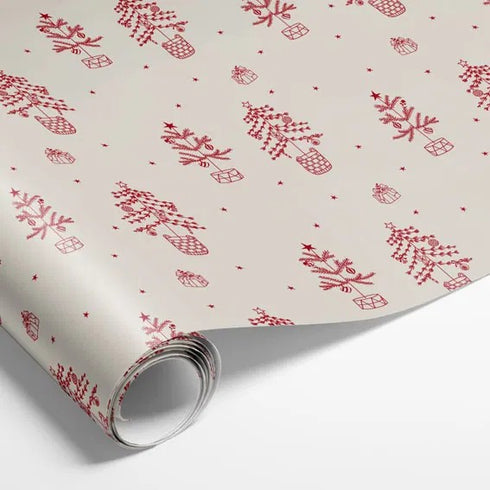 Presentpapper, Christmas Joy, Beige, 5 m
