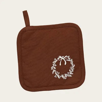 Grytlappar, Christmas Joy, 20x20cm, Brun