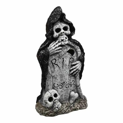 Gravsten Döskalle med LED H 49cm